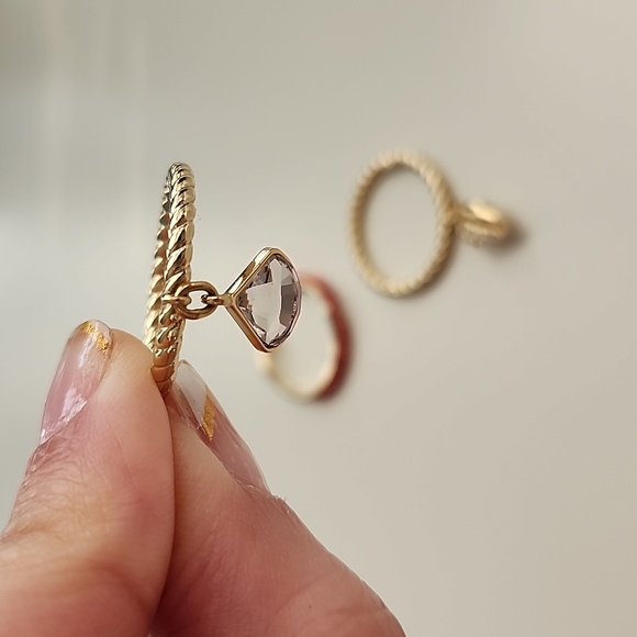 Swarovski Gold-plated shell rings set - Picture 4 of 8